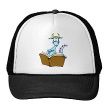 Dragon Reading Book Mesh Hat