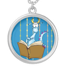 Dragon Reading Book Pendants