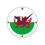 Dragon rouge d'horloge murale du Pays de Galles