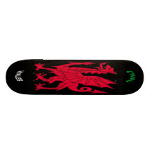 Dragon rouge du Pays de Galles (Cymru), noir, blan Planche À Roulette