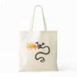 dragon skeleton tote bags