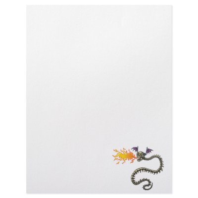 dragon skeleton letterhead by doonidesigns