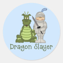Dragon Slayer Round Stickers