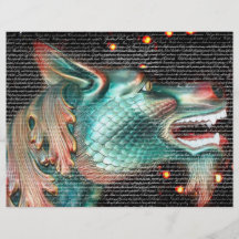 dragon statue with text overlay pic personalized flyer
