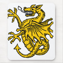Dragon symbols and artwork mouse pad