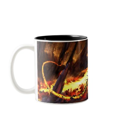 Dragon tea mug by unholyscribe