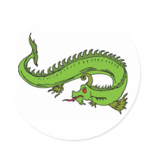 Dragon Warrior 11 Round Sticker