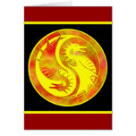 Dragon Yin Yang Greeting Card