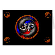 Dragon Yin-Yang Greeting Cards