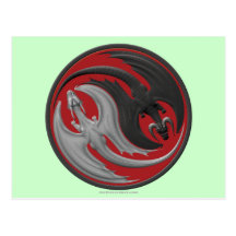 Dragon Yin-Yang Post Cards