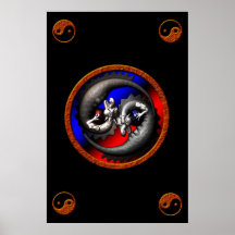 Dragon Yin-Yang Poster