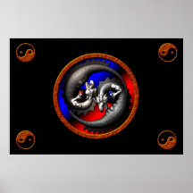Dragon Yin-Yang Posters
