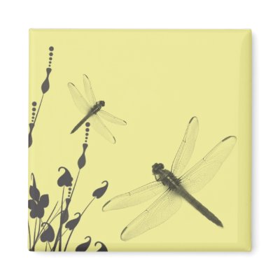 Dragonflies in the Grass Refrigerator Magnets by Augie_Designs