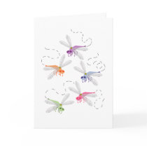 Dragonflies Whimsical Cartoon Art Cards