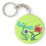 Dragonfly and Butterfly Keychain