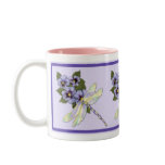 Dragonfly and Pansies Mug