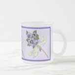 Dragonfly and Pansies - No Text Mugs