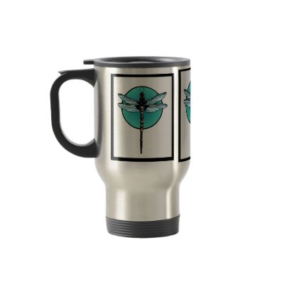 Dragonfly Art Deco Style Mugs by TrevorStar