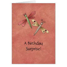 Dragonfly Birthday Invitation Card