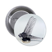 Dragonfly Car Mascot Pinback Button