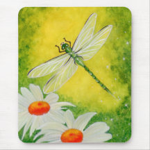 Dragonfly Daisies Mousepad