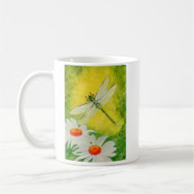 Dragonfly Daisies Mug