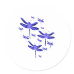 Dragonfly Dragonflies Round Sticker