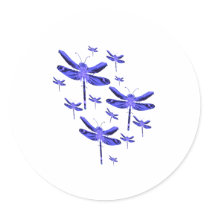 Dragonfly Dragonflies Round Sticker