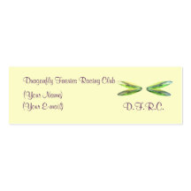 Dragonfly Faeries Racing Club Profile Card Business Card Templates
