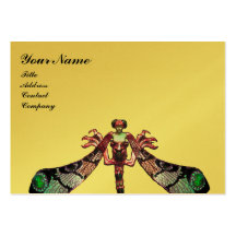 DRAGONFLY ,green ,black pink gold metallic Business Cards