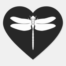 Dragonfly Heart Sticker