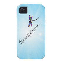 Dragonfly  "LOVE is Forever" Case For The iPhone 4