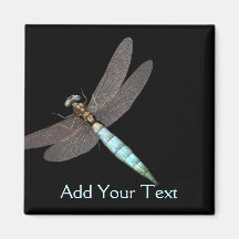 Dragonfly Monogram Business Fridge Magnets
