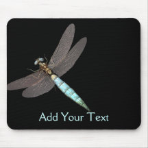 Dragonfly Monogram Business Mousepad