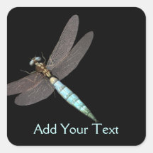 Dragonfly Monogram Business Sticker