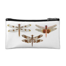 Dragonfly Motif Makeup Bag