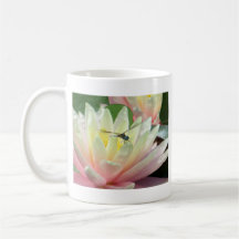 Dragonfly on a waterlily mug