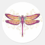 Dragonfly Round Sticker