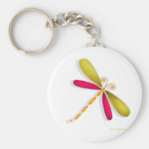 Dragonfly-rust/green Key Chains