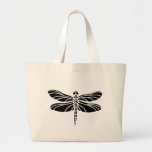 Dragonfly Silhouette Tote Bags