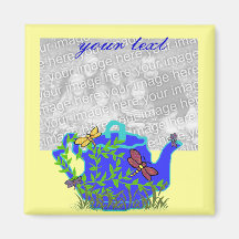 Dragonfly Teapot, template magnet