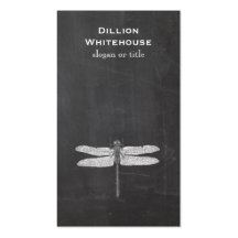 Dragonfly Vintage Etching Grunge Look Black Business Cards