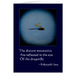 Dragonfly with Haiku blank or greeting card
