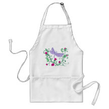 Dragonfly with vines aprons