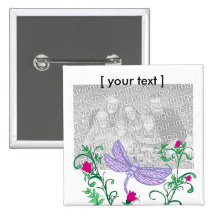 Dragonfly with vines template button