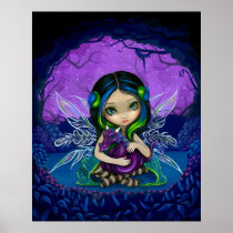 Dragonling Garden 2 fantasy dragon fairy Art Print