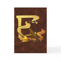 Dragonlore Initial E Card