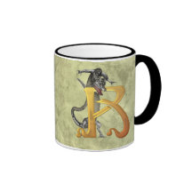 Dragonlore Initial R Coffee Mugs
