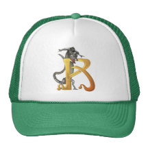 Dragonlore Initial R Trucker Hats