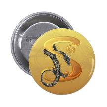 Dragonlore Initial S Pinback Buttons